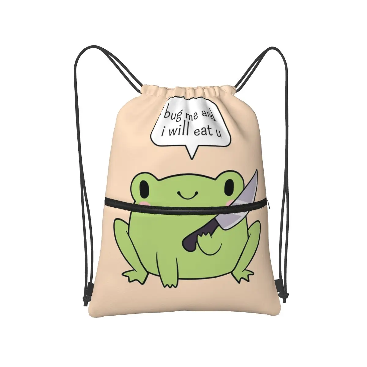 Cute Frog With A Knife Backpacks Casual Drawstring Bags Sports Bag Book Bags for Travel School
Cute Frog With A Knife Backpacks Casual Drawstring Bags Sports Bag Book Bags for Travel School