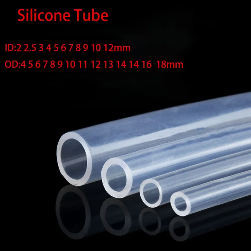 1/5 Meters Food Grade Clear Transparent Silicone Rubber Hose ID 2 2.5 3 4 ~18 mm Flexible Nontoxic Silicone Tube
1/5 Meters Food Grade Clear Transparent Silicone Rubber Hose ID 2 2.5 3 4 ~18 mm Flexible Nontoxic Silicone Tube