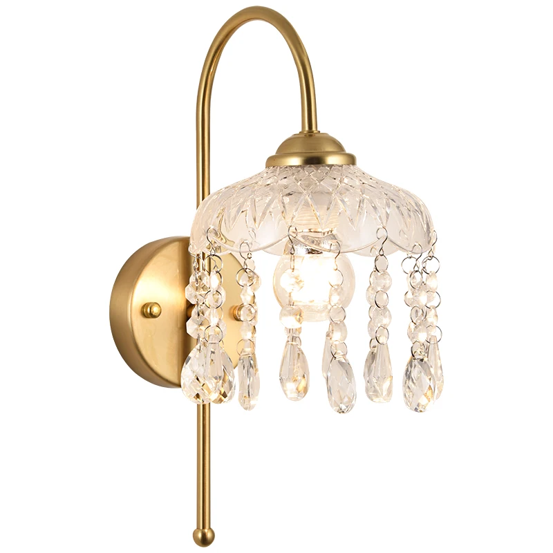 French light luxury crystal wall lamp, living room back wall decoration aisle bedside lamp
French light luxury crystal wall lamp, living room back wall decoration aisle bedside lamp