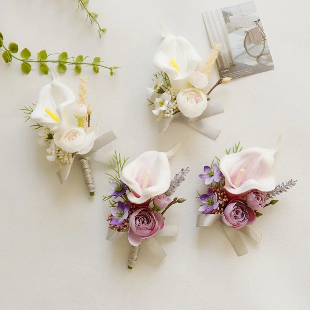 Boutonnieres for Wedding Artifical Flowers Corsage Bracelet Bridesmaids Groom Handmade for Marriage Accessiories
Boutonnieres for Wedding Artifical Flowers Corsage Bracelet Bridesmaids Groom Handmade for Marriage Accessiories