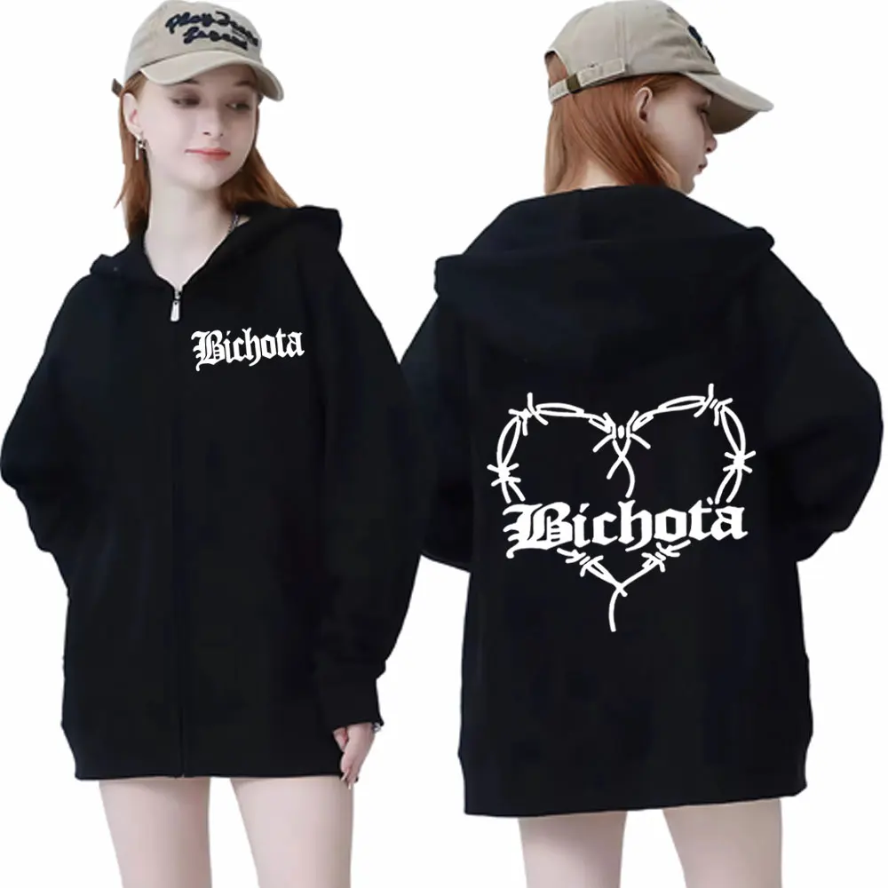 Singer Karol G Bichota Graphic Zipper Hoodie Men Women Street Trend Vintage Zip Up Sweatshirt Fashion Casual Oversized Pullovers
Singer Karol G Bichota Graphic Zipper Hoodie Men Women Street Trend Vintage Zip Up Sweatshirt Fashion Casual Oversized Pullovers