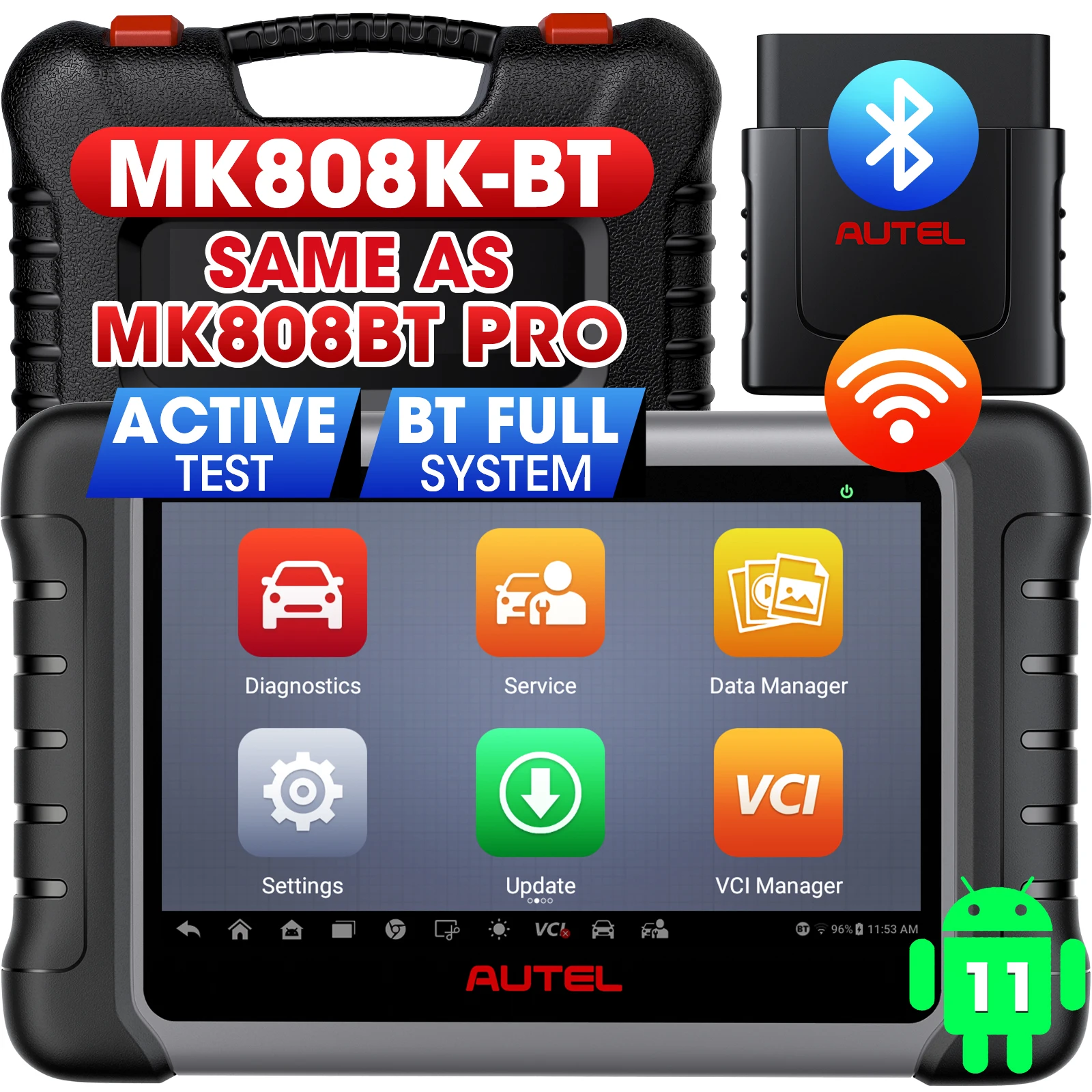 Автосканер Autel MK808KBT PRO OBD2, 7-дюймовый, Bluetooth, для диагностики всех систем автомобиля, с функциями опрессовки тормозов и кодирования инжекторов, поддержка FCA
Автосканер Autel MK808KBT PRO OBD2, 7-дюймовый, Bluetooth, для диагностики всех систем автомобиля, с функциями опрессовки тормозов и кодирования инжекторов, поддержка FCA