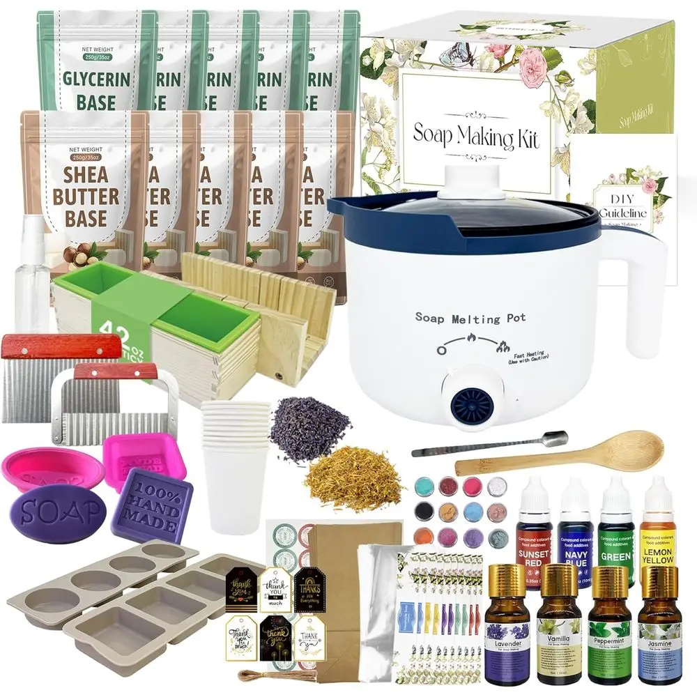 Premium Mg Kit or Adults Mg s, DIY Mg Kits with Melter, Natural Melt and Pour Base, Loa Mold and Su
Premium Mg Kit or Adults Mg s, DIY Mg Kits with Melter, Natural Melt and Pour Base, Loa Mold and Su
