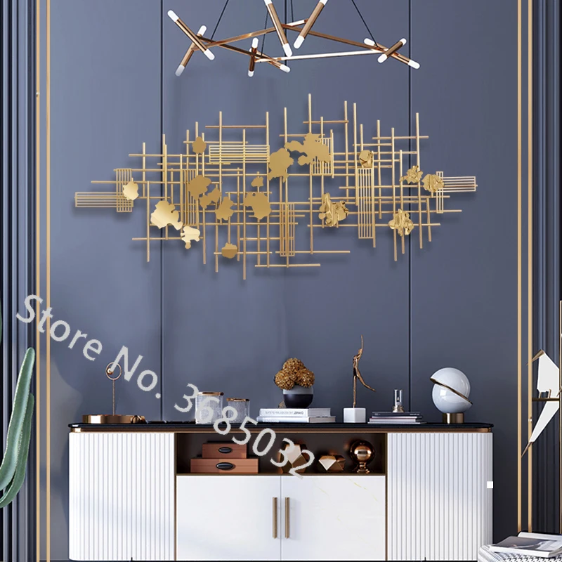 Modern American type Golden luxury Wall Hanging Ornaments Metallic iron Art 3D Wall Decoration Large size 150/120cm
Modern American type Golden luxury Wall Hanging Ornaments Metallic iron Art 3D Wall Decoration Large size 150/120cm