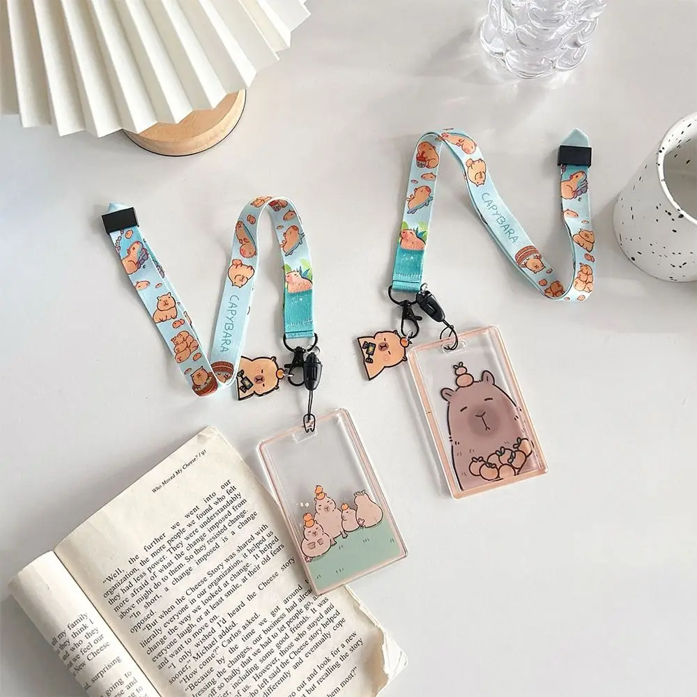 Korean Style Animal Capybara Card Holder Sliding with Lanyard Cartoon Card Case Acrylic Transparent Bus Card Cover Student
Korean Style Animal Capybara Card Holder Sliding with Lanyard Cartoon Card Case Acrylic Transparent Bus Card Cover Student