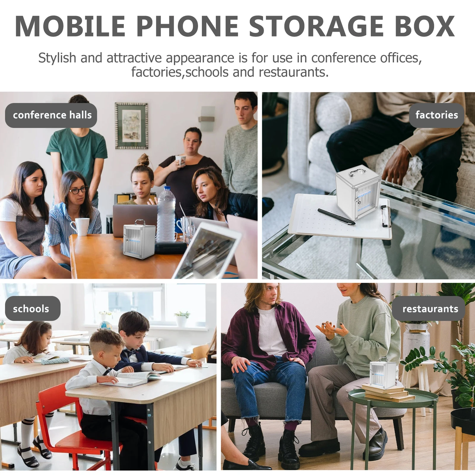 Mobile Phone Storage Cabinet Aluminum Alloy Wall Mounted Cell Locker Box for School Office Factory Waterproof
Mobile Phone Storage Cabinet Aluminum Alloy Wall Mounted Cell Locker Box for School Office Factory Waterproof