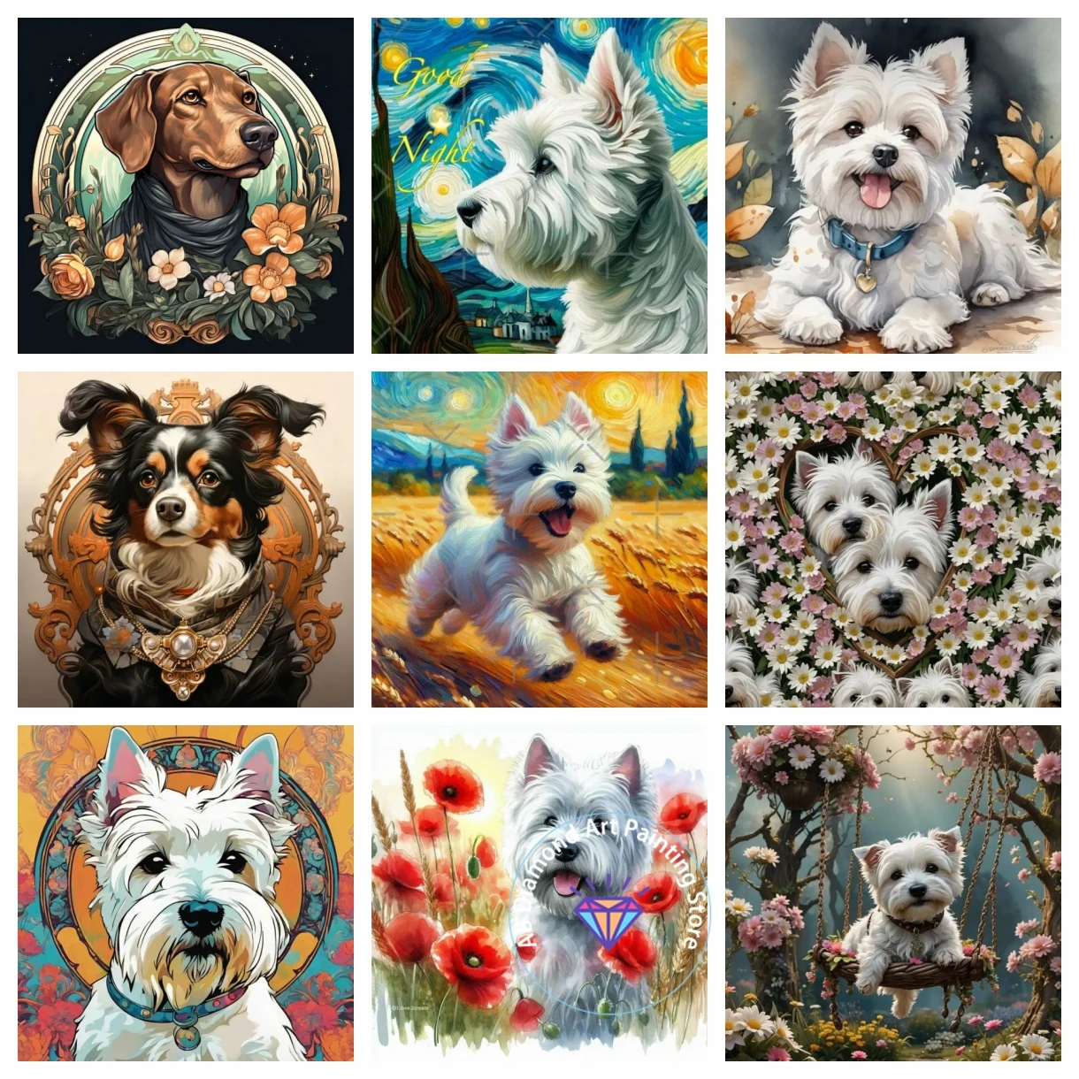 Mucha Style Dog Schnauzer 5D AB Diamond Painting Animal Cross Stitch Embroidery Picture Mosaic Full Drill Craft Home Decor Gift
Mucha Style Dog Schnauzer 5D AB Diamond Painting Animal Cross Stitch Embroidery Picture Mosaic Full Drill Craft Home Decor Gift