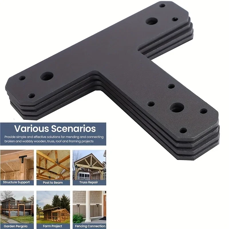 CIFBUY 4PCS Metal Corner Connector Heavy Duty Beam Column Bracket Truss Structure Angle Brace Black Iron
CIFBUY 4PCS Metal Corner Connector Heavy Duty Beam Column Bracket Truss Structure Angle Brace Black Iron