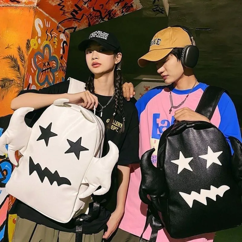 White Black Ghost Backpack Y2k Cool Devil Boys Girls School Books Bags Vintage Large Capacity Laptop Rucksack For Student
White Black Ghost Backpack Y2k Cool Devil Boys Girls School Books Bags Vintage Large Capacity Laptop Rucksack For Student