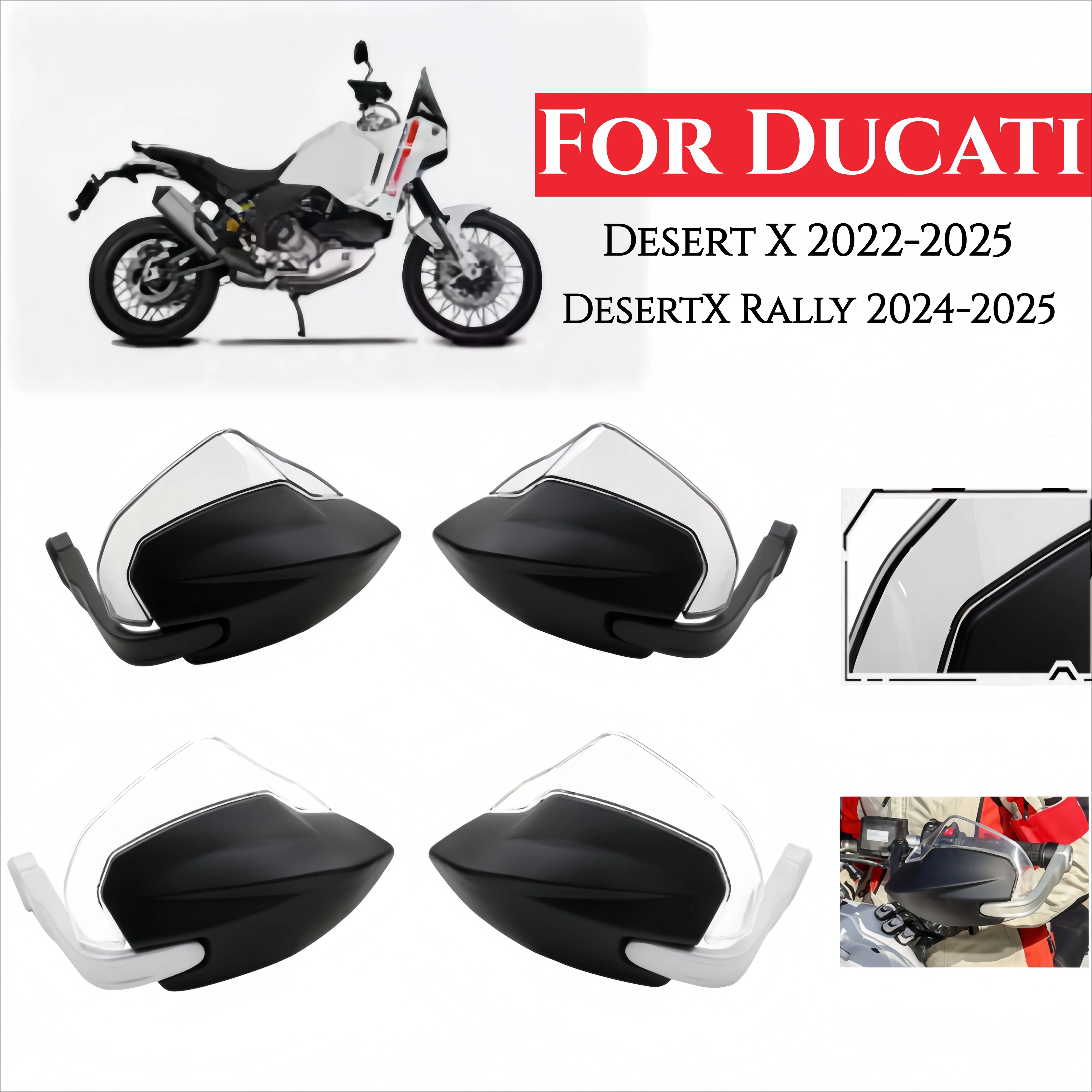 For Ducati Desert X DesertX Rally DesertX 2022 2023 2024 2025 Motorcycle Handlebar Aluminum Protector Hand Guards Handguard
For Ducati Desert X DesertX Rally DesertX 2022 2023 2024 2025 Motorcycle Handlebar Aluminum Protector Hand Guards Handguard