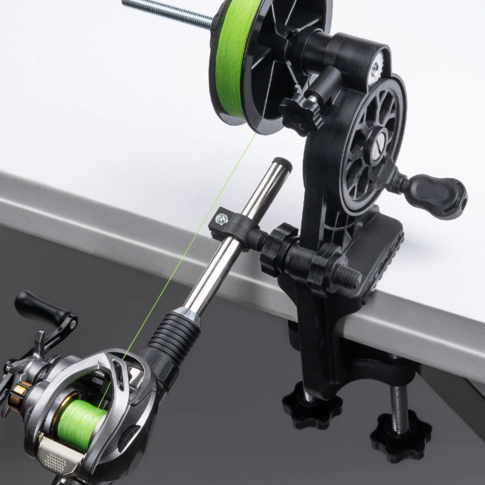 Fishing Reel Line Spooler 3 Bearing Design Reel Line Winder Even Winding Sturdy Nylon Body for Anglers
Fishing Reel Line Spooler 3 Bearing Design Reel Line Winder Even Winding Sturdy Nylon Body for Anglers