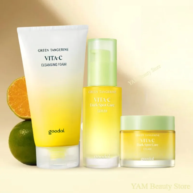 Korean Green Tangerine Vitamin C Serum, Deep Cleansing Facial Cleanser and Moisturiser Cream Fresh Vita-C Brighten Skincare Set
Korean Green Tangerine Vitamin C Serum, Deep Cleansing Facial Cleanser and Moisturiser Cream Fresh Vita-C Brighten Skincare Set
