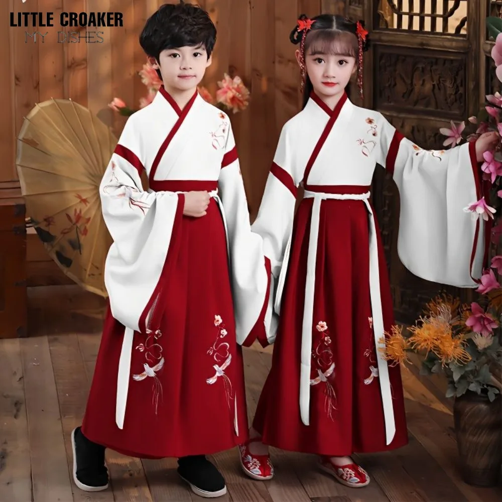 Fashion Girl Boy Hanfu Dress Stage Traditional Chinese Clothes Cosplay Children Ancient Costume Dresses Kids Vestido
Fashion Girl Boy Hanfu Dress Stage Traditional Chinese Clothes Cosplay Children Ancient Costume Dresses Kids Vestido