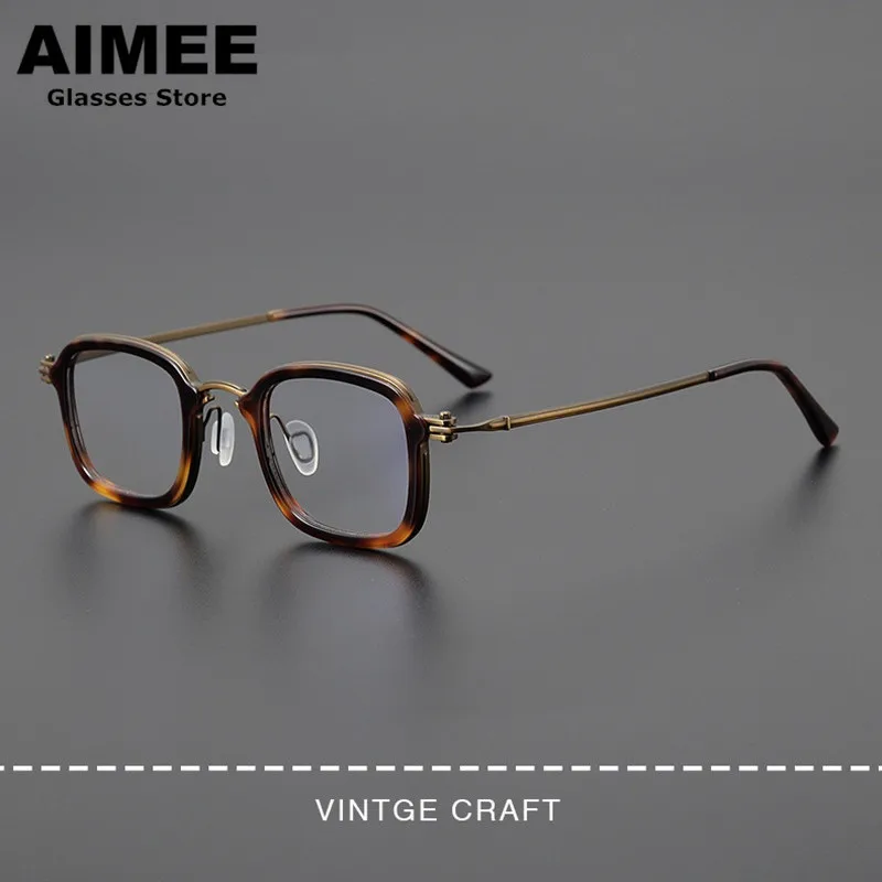 Japanese Handmade Classic Square Acetate Glasses Frame Fashion Titanium Personality Men's Optical Eyeglasses Myopia Spectacles
Japanese Handmade Classic Square Acetate Glasses Frame Fashion Titanium Personality Men's Optical Eyeglasses Myopia Spectacles