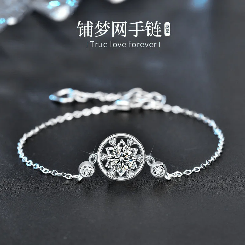 Fashion 925 sterling silver moissanite bracelet for women, anniversary birthday gift
Fashion 925 sterling silver moissanite bracelet for women, anniversary birthday gift