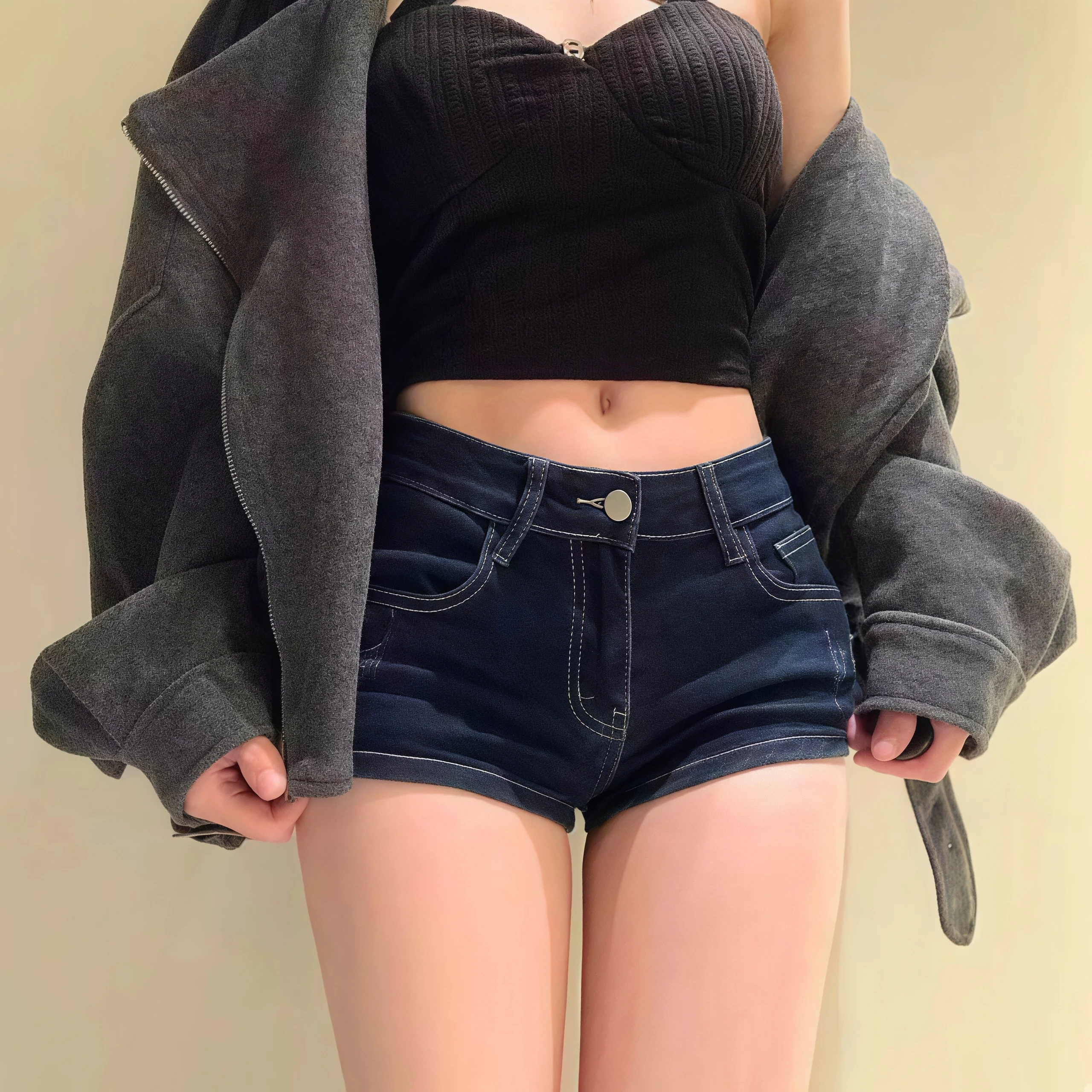Women Dark Blue High Waist Denim Shorts Contrast Stitch Slim Mini Short Jeans Casual Pocket Hot Pants Streetwear
Women Dark Blue High Waist Denim Shorts Contrast Stitch Slim Mini Short Jeans Casual Pocket Hot Pants Streetwear