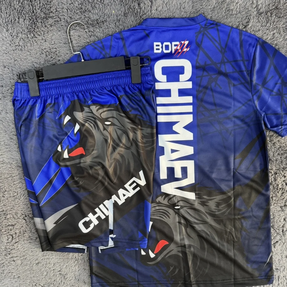 Summer New Khamzat Chimaev MMA Boxing Fighting T-shirt Shorts Men Fitness Breathable Speed Drying Jersey Wrestling Training Set
Summer New Khamzat Chimaev MMA Boxing Fighting T-shirt Shorts Men Fitness Breathable Speed Drying Jersey Wrestling Training Set