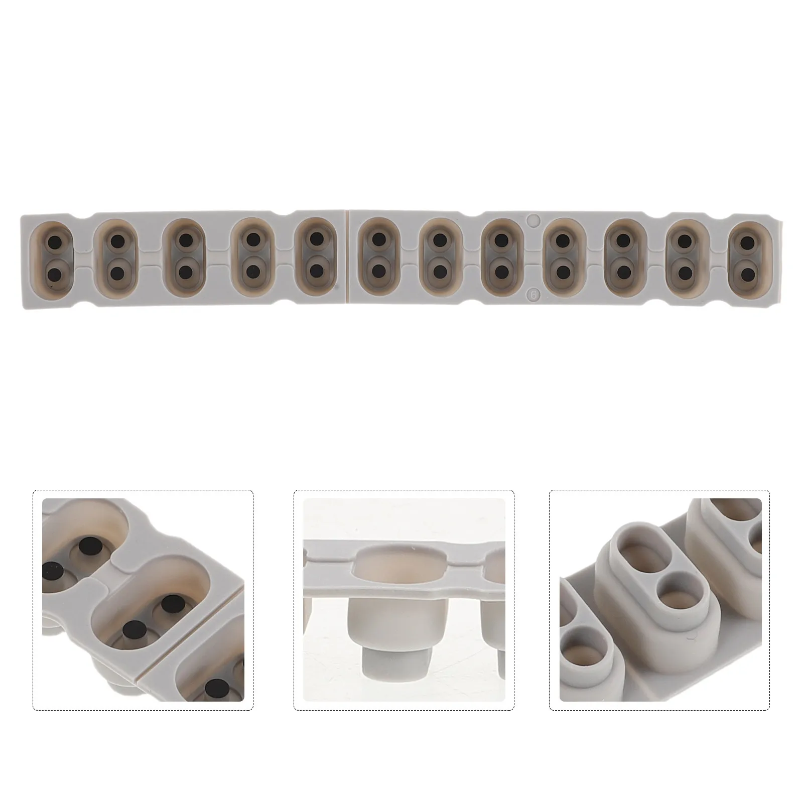 Silicone Conductive Key Contact Pads Electronic Piano Keyboard 12-Key Strip High Conductivity Repair Replacement Part for Organ
Silicone Conductive Key Contact Pads Electronic Piano Keyboard 12-Key Strip High Conductivity Repair Replacement Part for Organ
