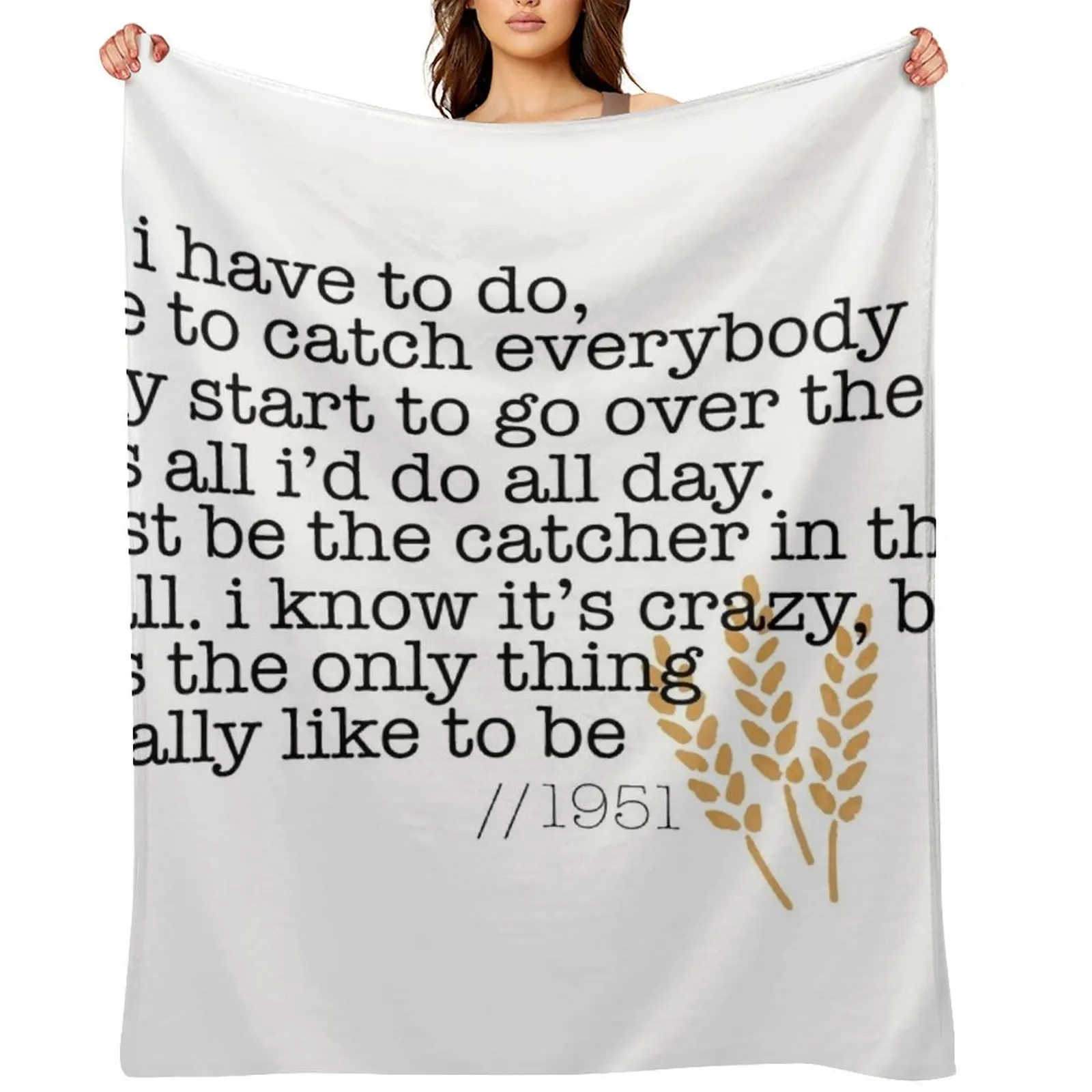 Catcher in the Rye Throw Blanket Tourist Loose Thins Decorative Beds Blankets
Catcher in the Rye Throw Blanket Tourist Loose Thins Decorative Beds Blankets