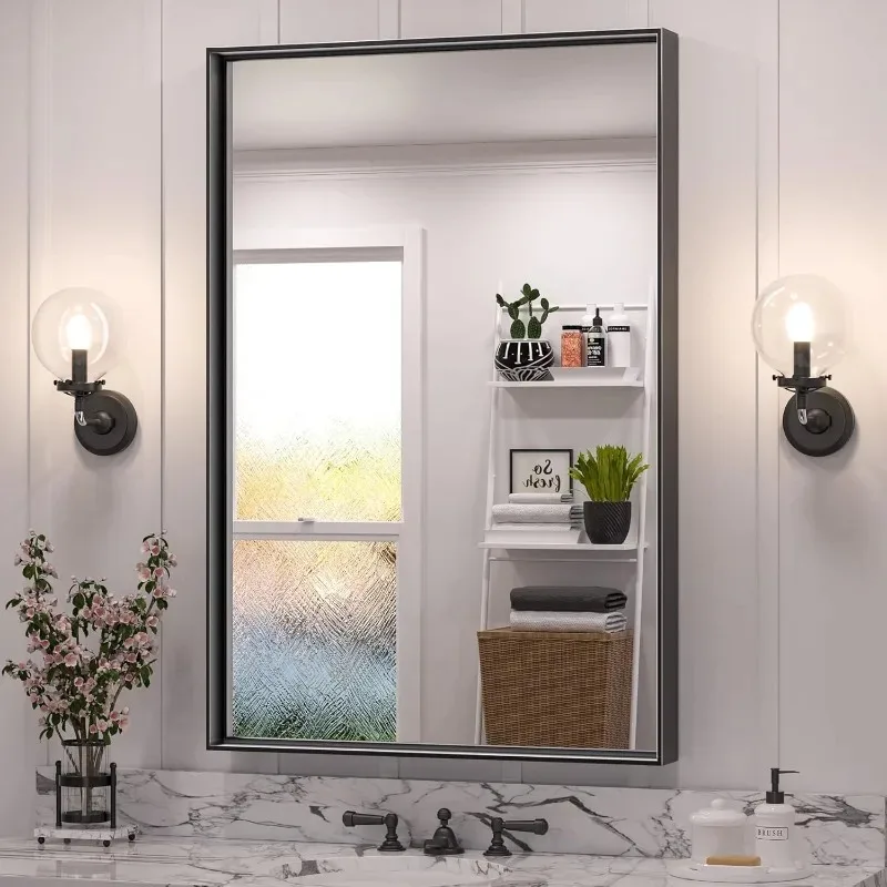 Зеркало для ванной комнаты в черной рамке, 24 x 36 дюймов, прямоугольное матовое черное зеркало в металлическом каркасе для ванной комнаты над раковиной
Зеркало для ванной комнаты в черной рамке, 24 x 36 дюймов, прямоугольное матовое черное зеркало в металлическом каркасе для ванной комнаты над раковиной