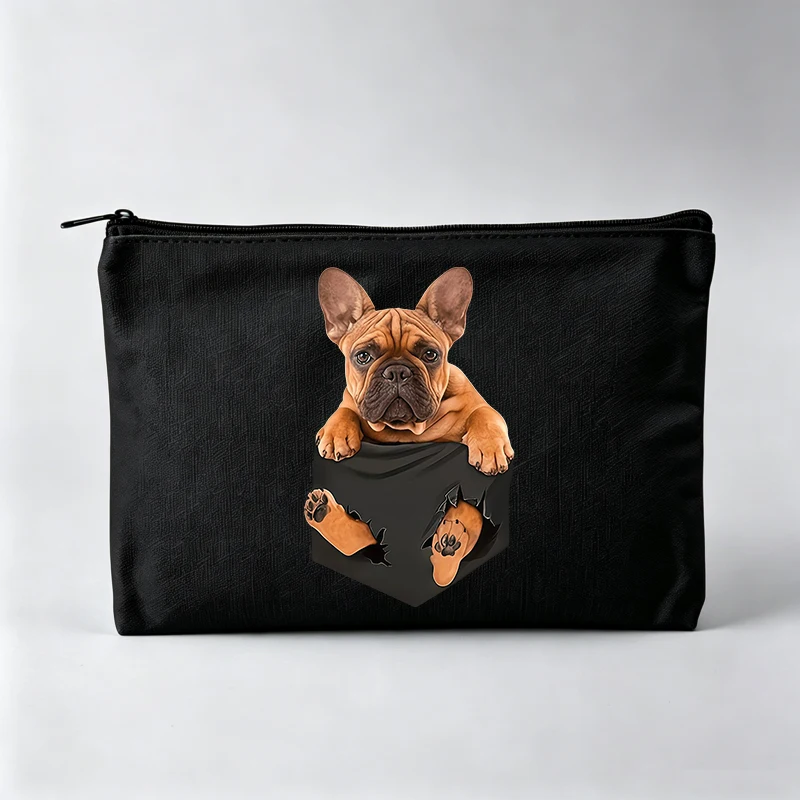 Women's Bulldog Graphic Makeup Bag, Zipper Cosmetic Pouch for Daily Use
Women's Bulldog Graphic Makeup Bag, Zipper Cosmetic Pouch for Daily Use