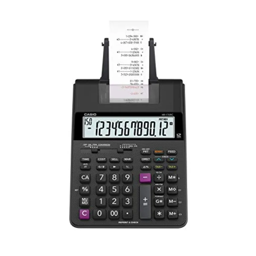 Настольный мини-калькулятор HR-170RC Plus с функцией печати и коррекции, двухцветной печатью, для расчета стоимости/продажи/маржины, идеально подходит для бухгалтерии и налогообложения
Настольный мини-калькулятор HR-170RC Plus с функцией печати и коррекции, двухцветной печатью, для расчета стоимости/продажи/маржины, идеально подходит для бухгалтерии и налогообложения