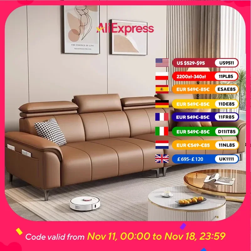 Design Armrest Sofas European Brown Waterproof Bedroom Salon Living Room Sofas Lazy Luxury Modern Divano Moderno Home Furniture
Design Armrest Sofas European Brown Waterproof Bedroom Salon Living Room Sofas Lazy Luxury Modern Divano Moderno Home Furniture