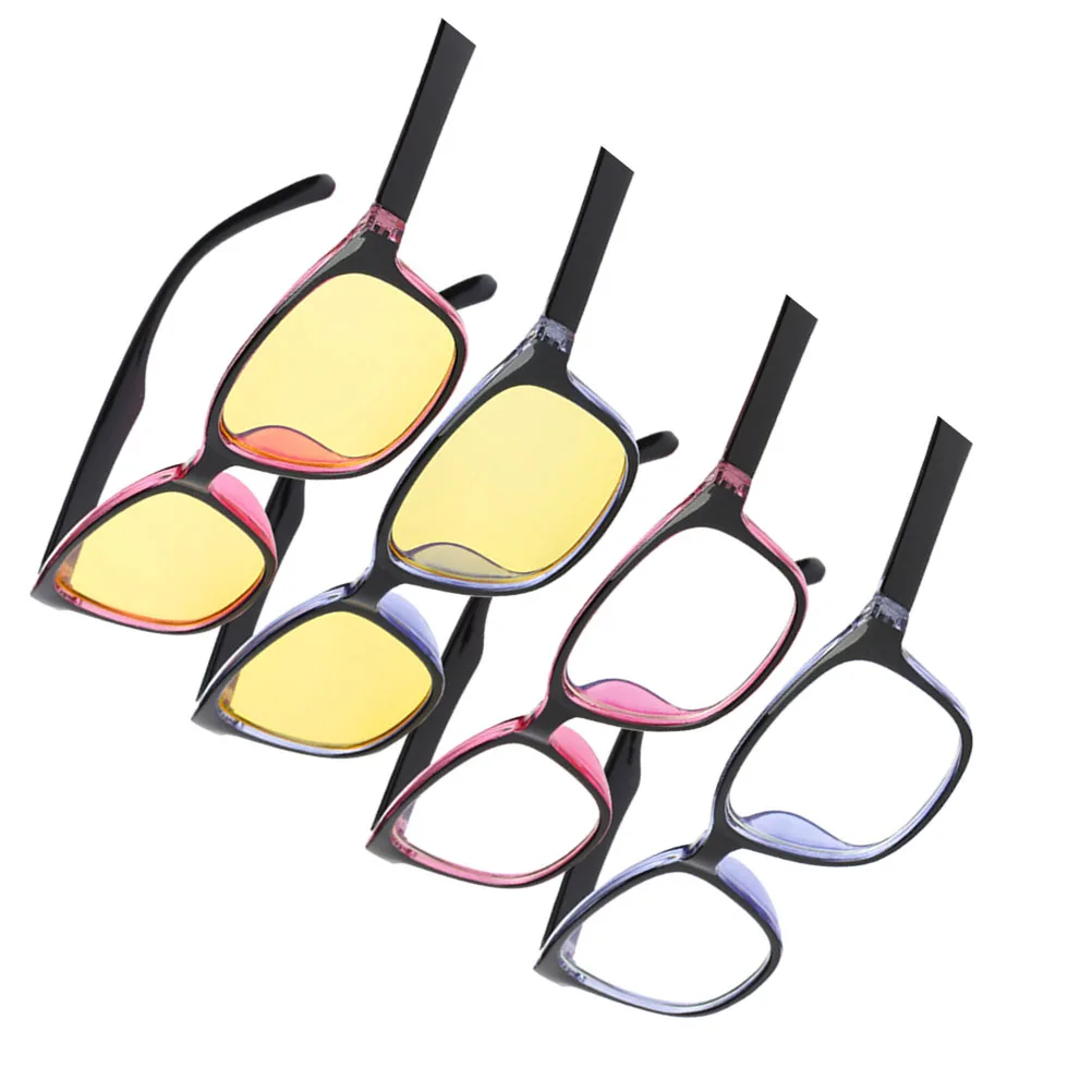 4 Pairs Light Glasses PC Material Blue Light Blocking Computer Eyeglasses for Men Women Transparent Yellow Lens
4 Pairs Light Glasses PC Material Blue Light Blocking Computer Eyeglasses for Men Women Transparent Yellow Lens