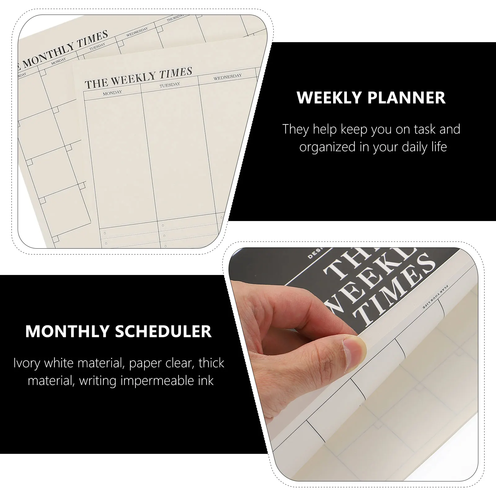 2pcs Office Planner Task Notebook Work Notepad 60Pages Weekly Monthly Scheduler Weekly Plan Notepad Monthly Agenda
2pcs Office Planner Task Notebook Work Notepad 60Pages Weekly Monthly Scheduler Weekly Plan Notepad Monthly Agenda