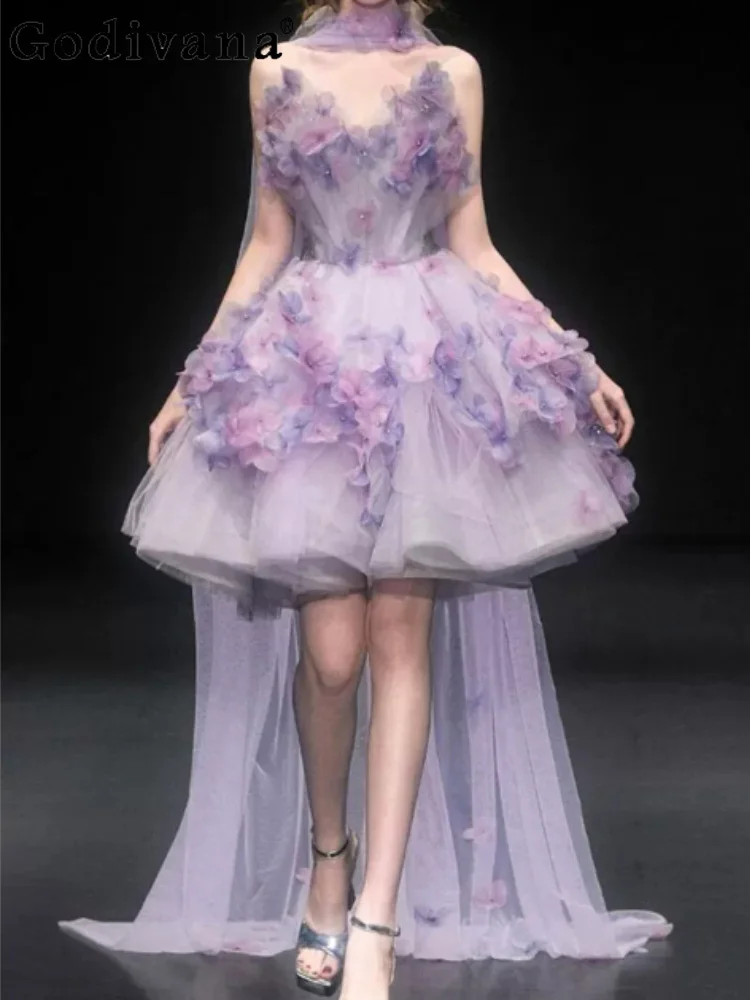 Sweet Romantic Strapless Flower Banquet Princess Birthday Dress Fashion High Waist A-line Temperament Girl Fairy Short Dresses
Sweet Romantic Strapless Flower Banquet Princess Birthday Dress Fashion High Waist A-line Temperament Girl Fairy Short Dresses