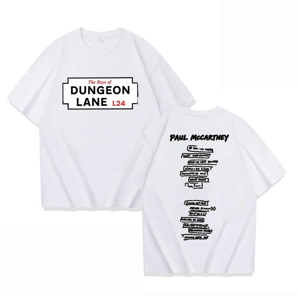 The Boys of Dungeon Lane Letter Graphic Men's Women T-shirt Singer Paul McCartney Graphic Neutral Shirt Summer Casual Loose Tees
The Boys of Dungeon Lane Letter Graphic Men's Women T-shirt Singer Paul McCartney Graphic Neutral Shirt Summer Casual Loose Tees