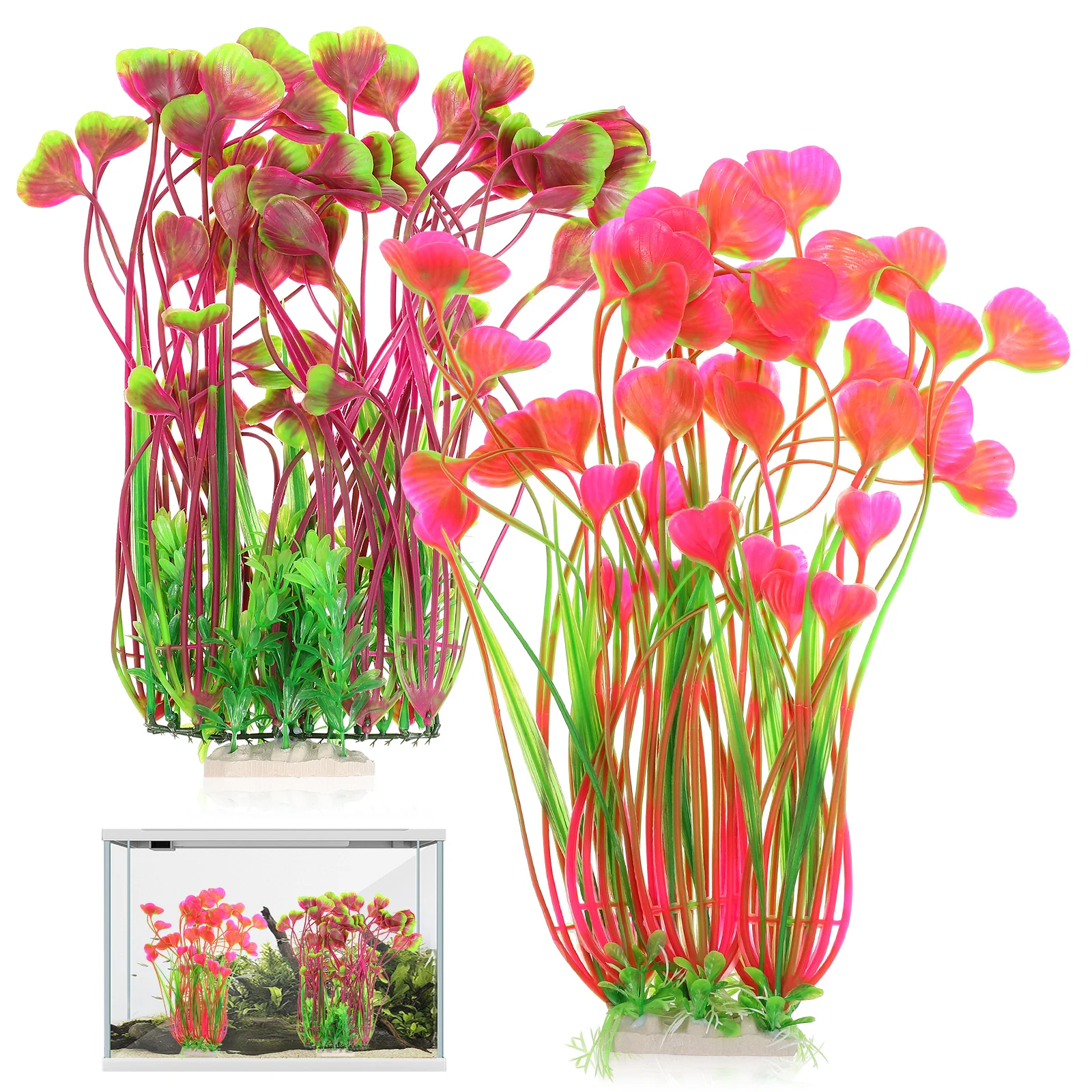 2 Pcs Heart Shaped Plastic Plant Aquarium Decorations for Fish Tank Turtle Tank L scape Prop Fake Plants Reptile Terrarium
2 Pcs Heart Shaped Plastic Plant Aquarium Decorations for Fish Tank Turtle Tank L scape Prop Fake Plants Reptile Terrarium