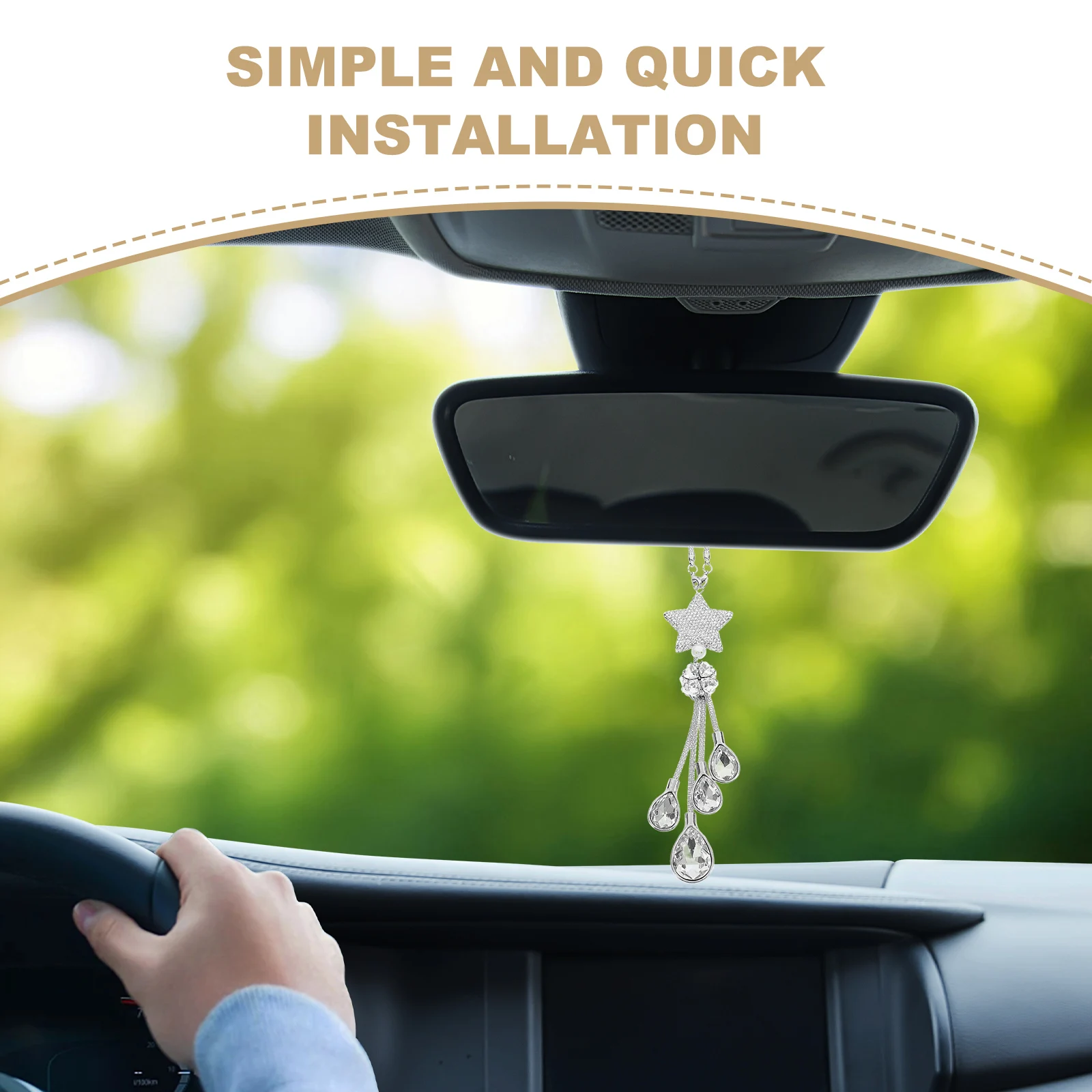 Crystal Ball nament White Iron Rearview Mirror Accessories Decor Interior Car Mirror Accessories Charm Pendant
Crystal Ball nament White Iron Rearview Mirror Accessories Decor Interior Car Mirror Accessories Charm Pendant