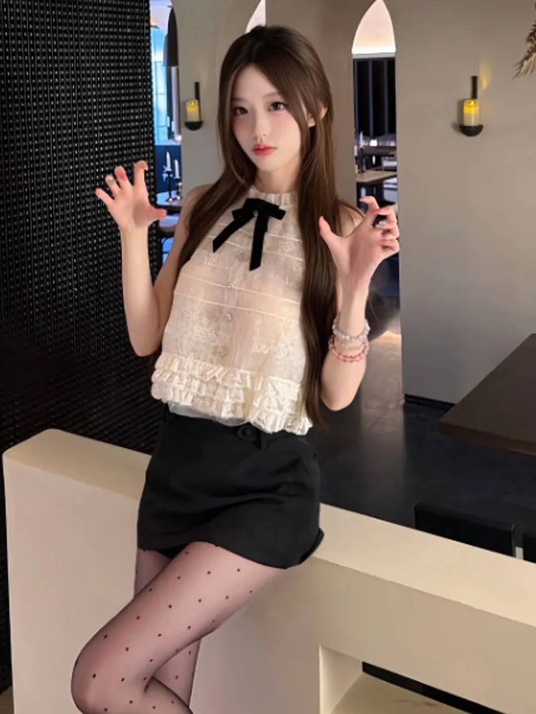 Korean Style Gentle Wind Top And Skirt Set Summer New Arrival Comfortable Short Sleeve round Neck Vest Cotton Casual Wear
Korean Style Gentle Wind Top And Skirt Set Summer New Arrival Comfortable Short Sleeve round Neck Vest Cotton Casual Wear