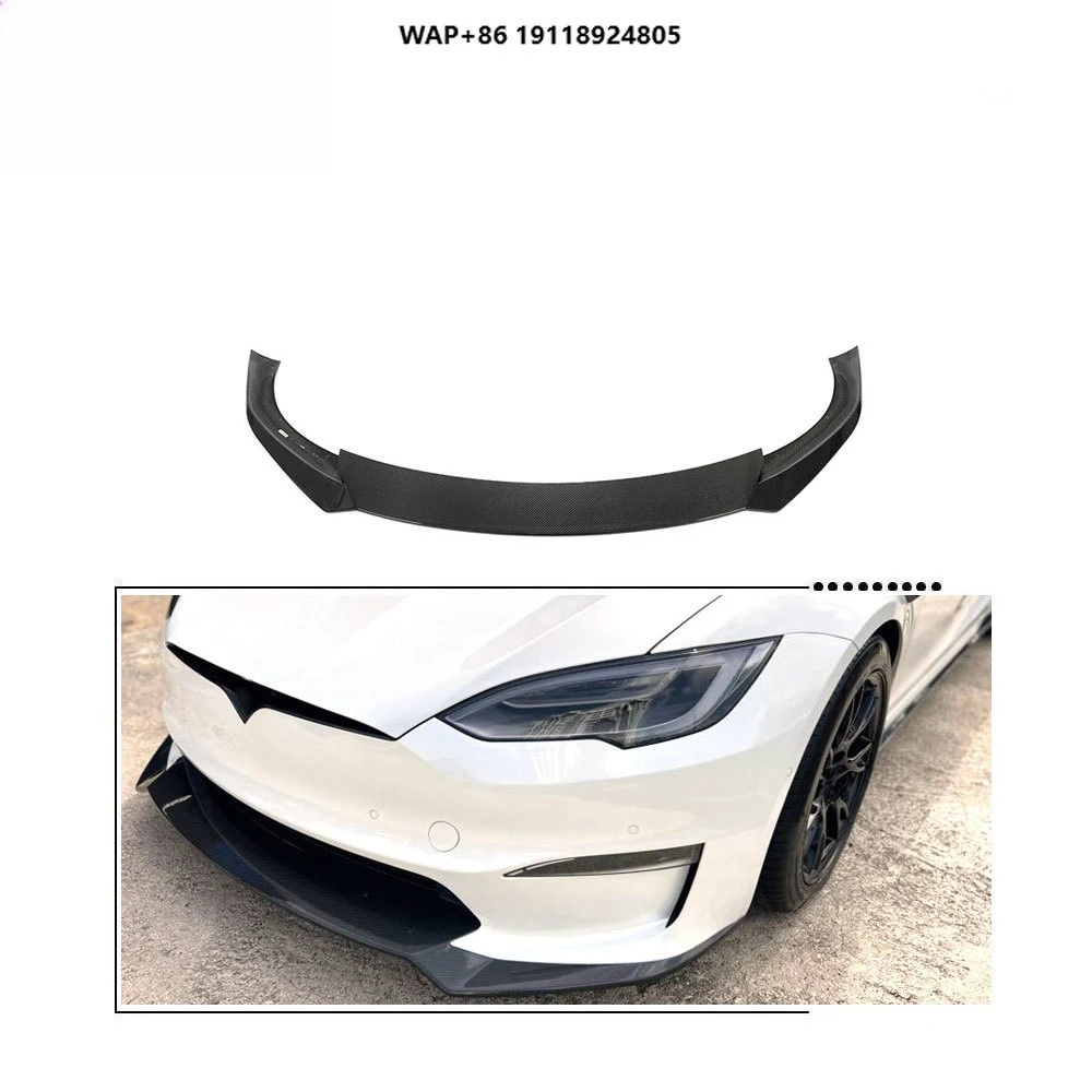 Carbon Fiber Front Bumper Lip for Model S/ Plaid 2021-2023
Carbon Fiber Front Bumper Lip for Model S/ Plaid 2021-2023