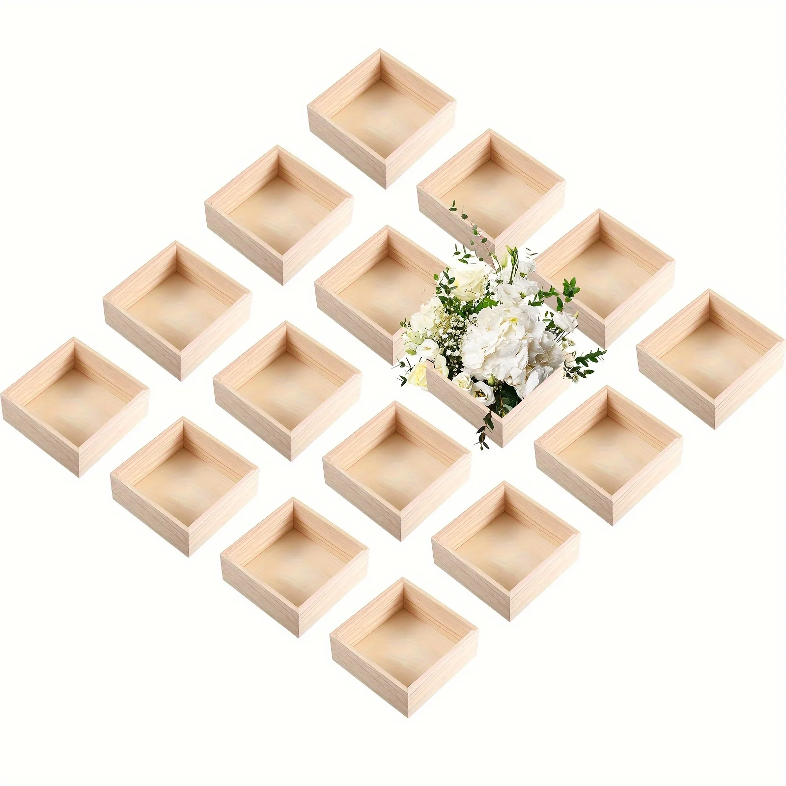 16 Pack Unfinished Wooden Box, Square Rustic Wooden Box Craft Storage Organizer Box For Storage, Art Collectibles, Home Decor, Desktop Decor, Succulent Plant Pot, Drawer, DIY Craft
16 Pack Unfinished Wooden Box, Square Rustic Wooden Box Craft Storage Organizer Box For Storage, Art Collectibles, Home Decor, Desktop Decor, Succulent Plant Pot, Drawer, DIY Craft