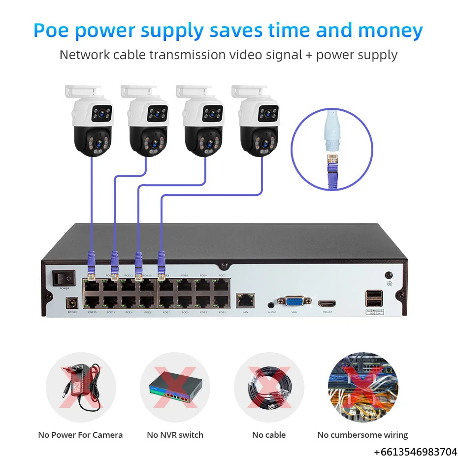 KERUI 8CH NVR 6MP Network Camera Dual Screen CCTV Surveillance System POE Camera PTZ Outdoor Cameras System With Network Cable
KERUI 8CH NVR 6MP Network Camera Dual Screen CCTV Surveillance System POE Camera PTZ Outdoor Cameras System With Network Cable