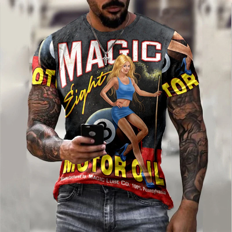 Come on Vintage Poker K 3D printed men's T-shirt summer fashion European and American street style loose personality round neck
Come on Vintage Poker K 3D printed men's T-shirt summer fashion European and American street style loose personality round neck