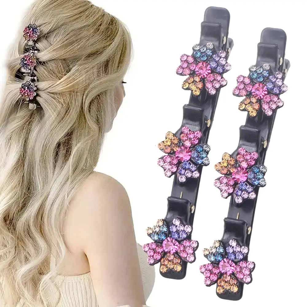 2 PCS Sparkling Crystal Stone Braided Hair Clips Girls,2025 Hair Clips for Women for Thin Thick Curly
2 PCS Sparkling Crystal Stone Braided Hair Clips Girls,2025 Hair Clips for Women for Thin Thick Curly