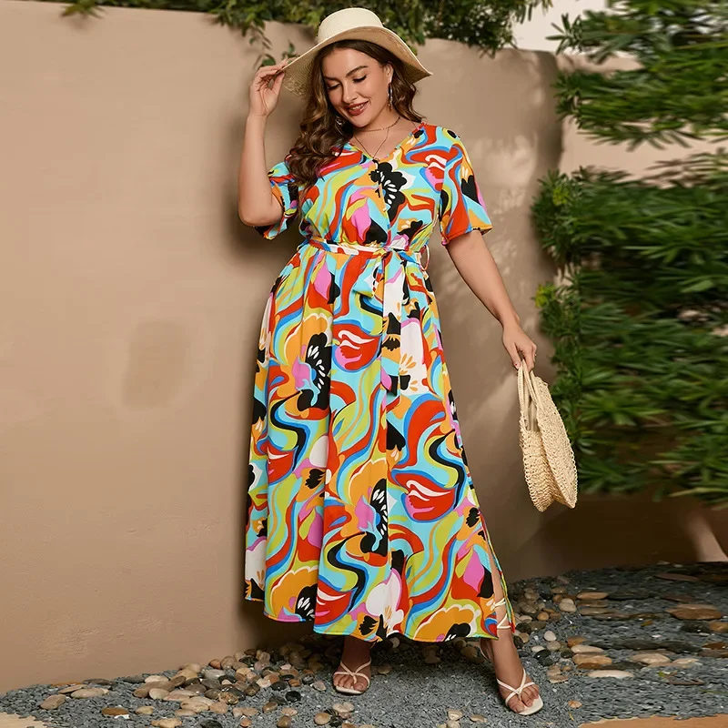 Art Illusion Large Size Dress Short sleeved Chiffon Long Dress 200kg Wearable plus size dresses
Art Illusion Large Size Dress Short sleeved Chiffon Long Dress 200kg Wearable plus size dresses