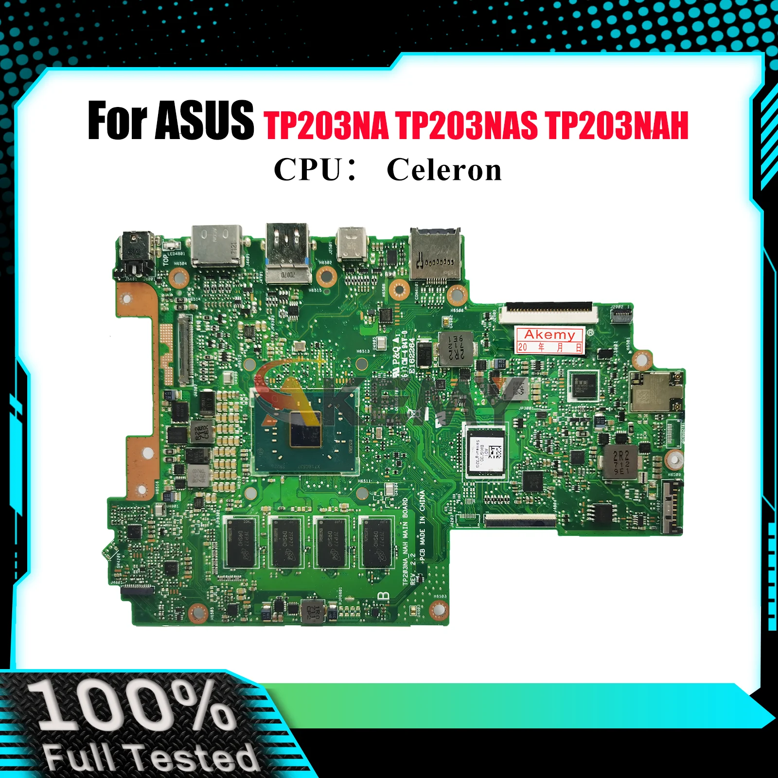 TP203NA Материнская плата для ноутбука ASUS VivoBook Flip TP203NA TP203NAS TP203N TP203NAH Материнская плата с процессором Celeron 100% tests OK stk
TP203NA Материнская плата для ноутбука ASUS VivoBook Flip TP203NA TP203NAS TP203N TP203NAH Материнская плата с процессором Celeron 100% tests OK stk