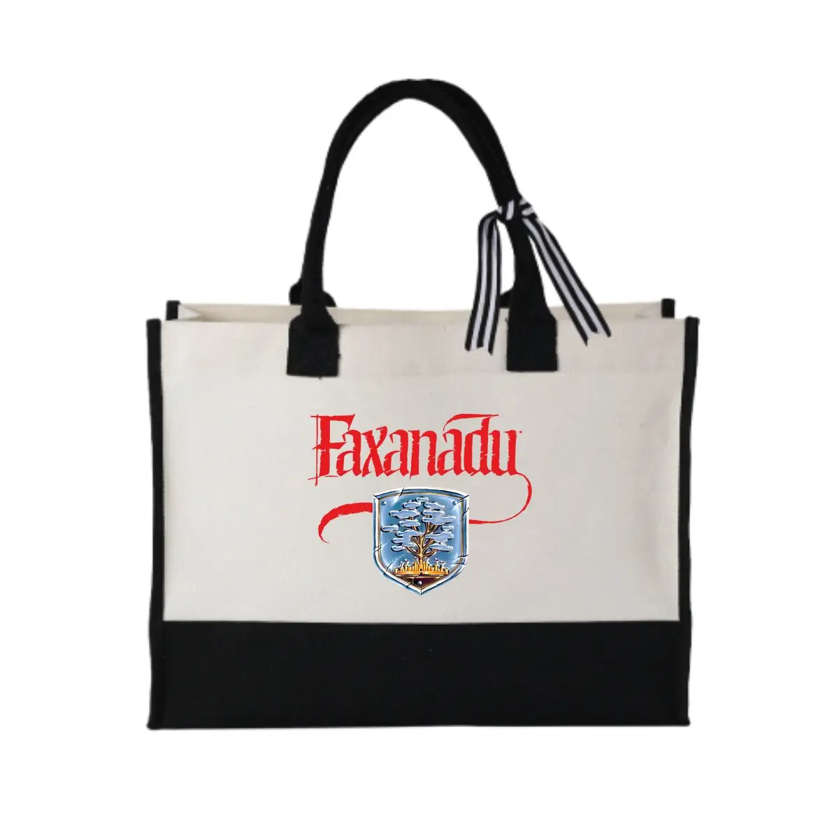 Faxanadu Sign Sparks Game Joy Trendy Patchwork Canvas Tote for Street Style Outings
Faxanadu Sign Sparks Game Joy Trendy Patchwork Canvas Tote for Street Style Outings