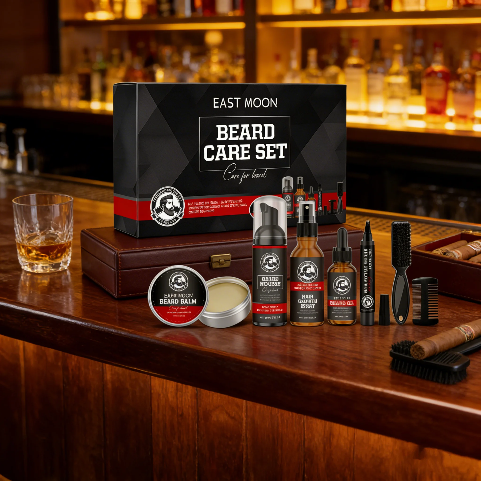 East Moon Men Beard Care Set Deep Nourishing Improving Thickening Moustache Enhancer Reduce Loss with Comb Gift Beard Growth Kit
East Moon Men Beard Care Set Deep Nourishing Improving Thickening Moustache Enhancer Reduce Loss with Comb Gift Beard Growth Kit