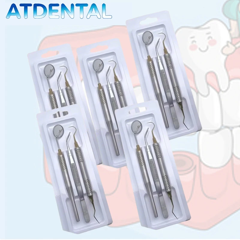5set Dental Tools Kit with Mouth Mirror Tweezers Curve Explorer Probe for Teeth Cleaning Whitening and Dentistry Practice
5set Dental Tools Kit with Mouth Mirror Tweezers Curve Explorer Probe for Teeth Cleaning Whitening and Dentistry Practice