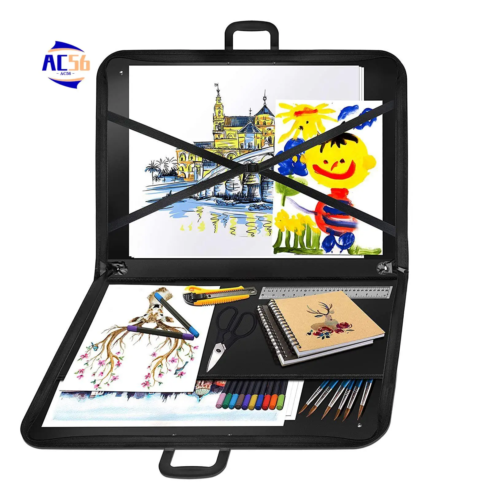 AC56-Black Art Portfolio Case Artist Carrying Case Artist Portfolios Case With Shoulder Strap (19X14.7X1.5 Inches)
AC56-Black Art Portfolio Case Artist Carrying Case Artist Portfolios Case With Shoulder Strap (19X14.7X1.5 Inches)