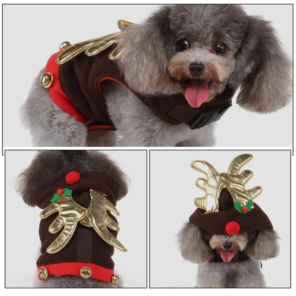 Christmas Pet Clothes Warm Comfortable Xmas Dog Costume Party Fun Decorative Dog Winter Clothes Comfortable Puppy Clothing
Christmas Pet Clothes Warm Comfortable Xmas Dog Costume Party Fun Decorative Dog Winter Clothes Comfortable Puppy Clothing