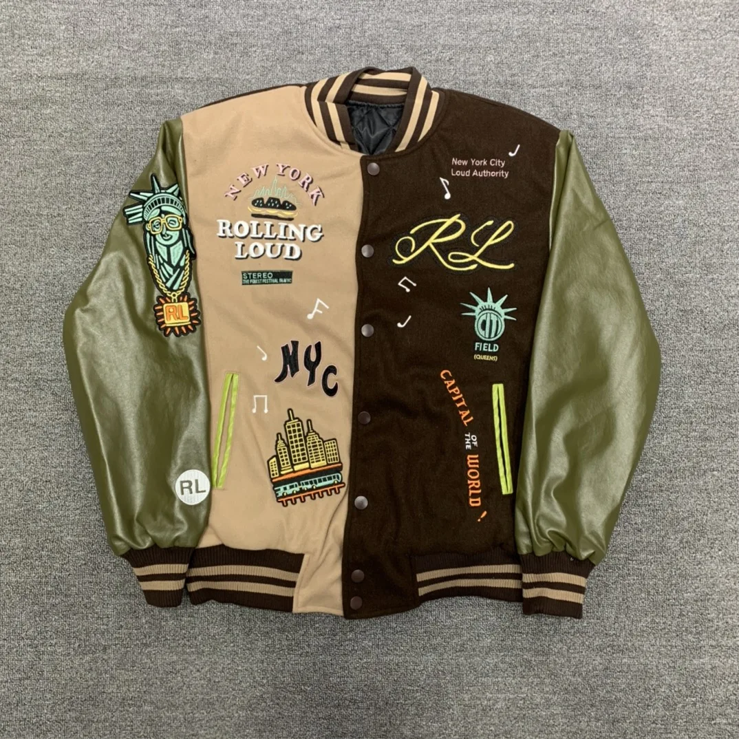 Бейсбольная куртка с плотной вышивкой, хлопок/полиэстер, воротник-стойка, длинный рукав, свободный крой, молодежный стиль, осенняя верхняя одежда
Бейсбольная куртка с плотной вышивкой, хлопок/полиэстер, воротник-стойка, длинный рукав, свободный крой, молодежный стиль, осенняя верхняя одежда