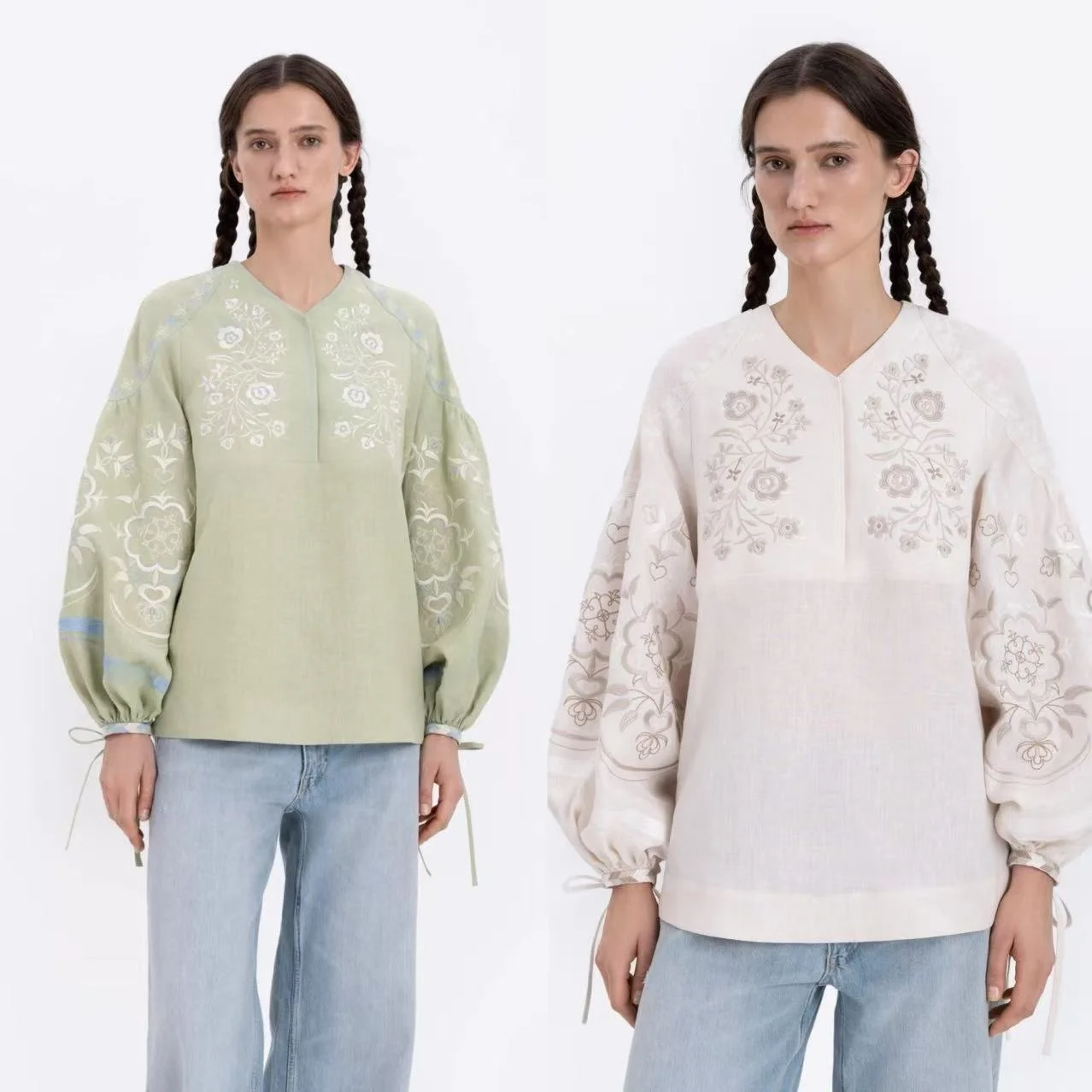 Retro Style Loose Fit Cotton Shirt with Embroidered Flowers Lantern Sleeves for Women Autumn Winter New Arrival And Ele...
Retro Style Loose Fit Cotton Shirt with Embroidered Flowers Lantern Sleeves for Women Autumn Winter New Arrival And Ele...