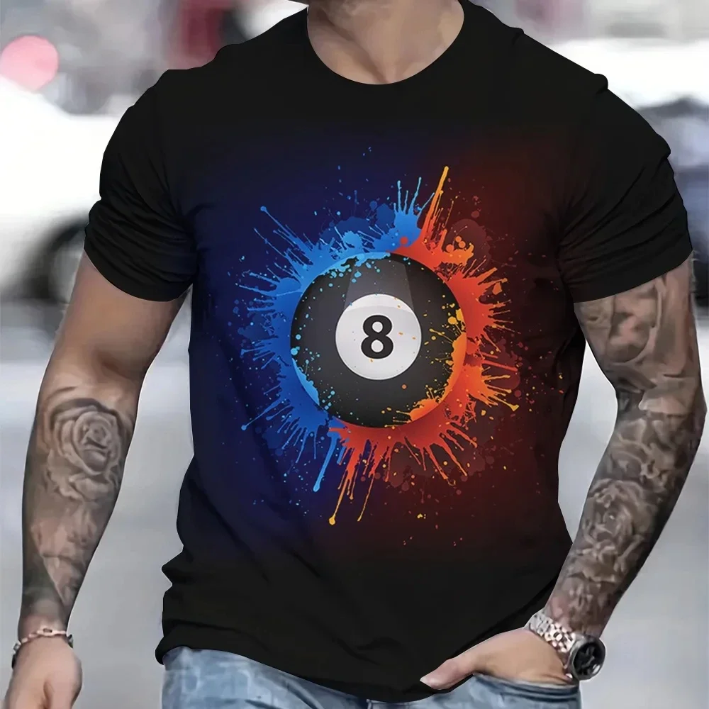 Summer Fashion New Men's T-shirt 3D Printed Billiards Pattern Short sleeved Top Street Harajuku Clothing Summer O-neck Large Pul
Summer Fashion New Men's T-shirt 3D Printed Billiards Pattern Short sleeved Top Street Harajuku Clothing Summer O-neck Large Pul