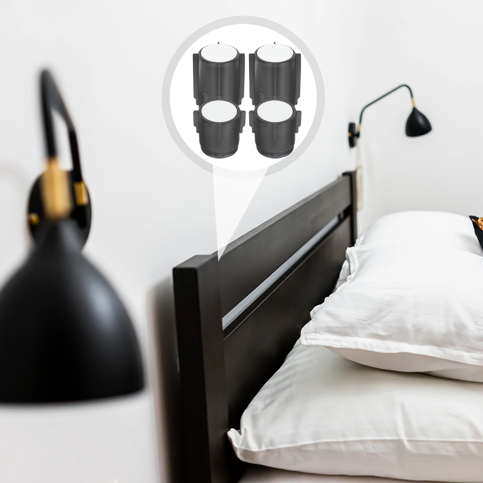4 Pcs Bed Headboard Fixers Stoppers PP Material Anti Shake Easy Install Protect Wall Bedroom Living Room Apartment Hotel
4 Pcs Bed Headboard Fixers Stoppers PP Material Anti Shake Easy Install Protect Wall Bedroom Living Room Apartment Hotel